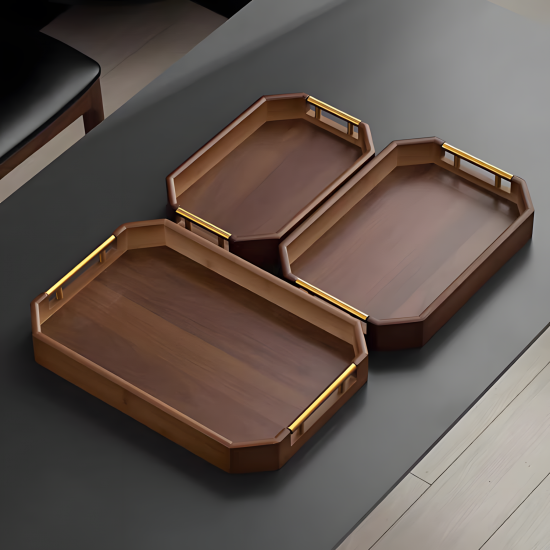 Wooden Tray Set 3 Pcs